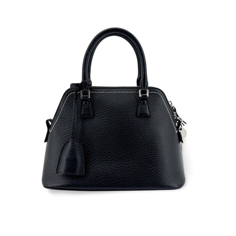 Maison Margiela 5Ac Leather Black Leather Handbag